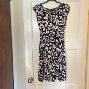 Enfocus black and white print dress